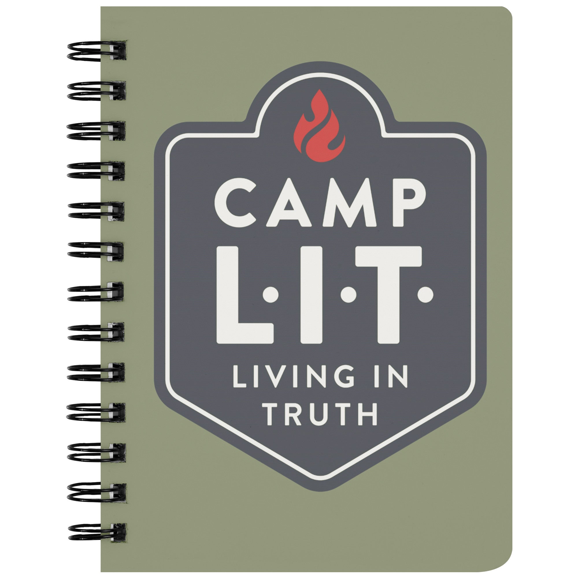 Camp L.I.T. Spiralbound Notebook - Green