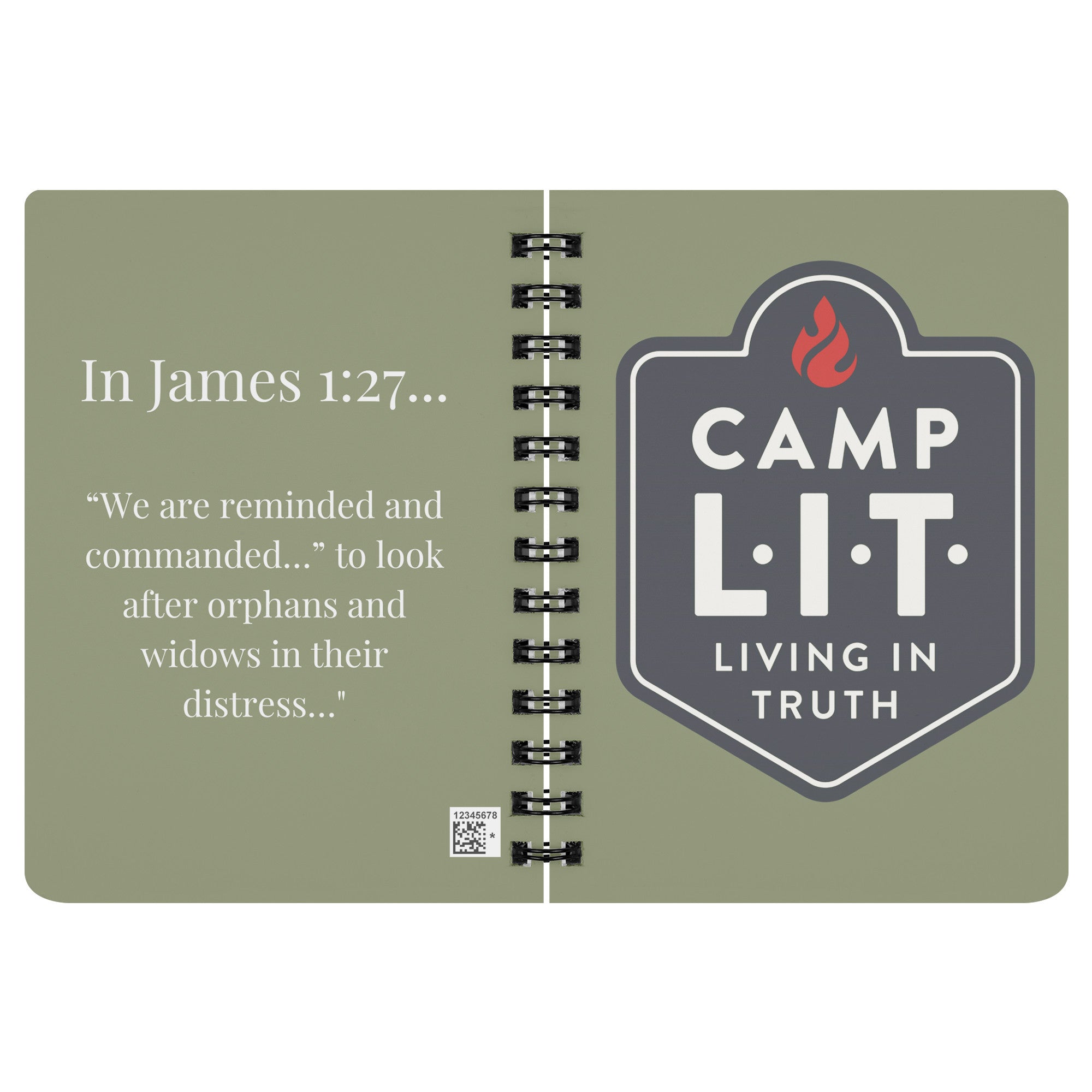 Camp L.I.T. Spiralbound Notebook - Green